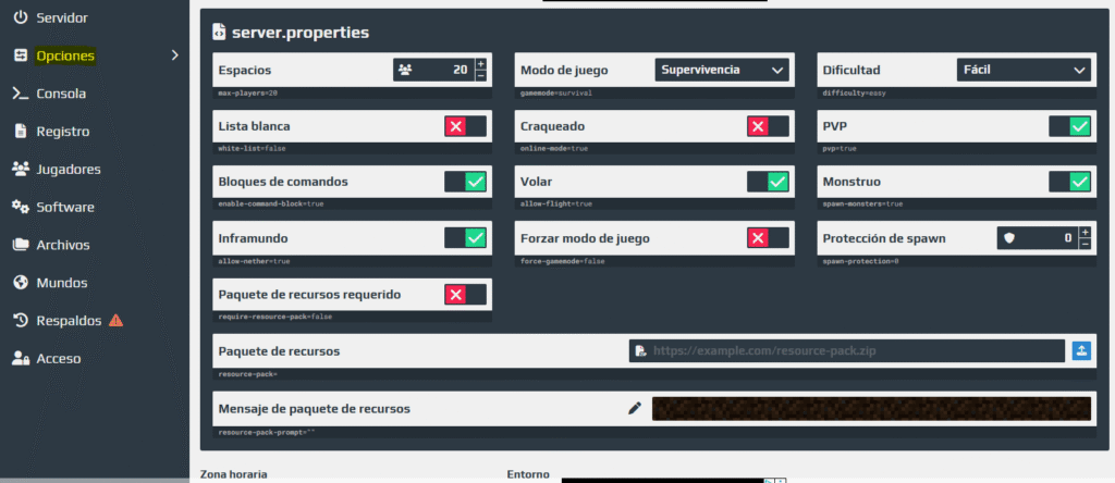 Configura tu servidor de minecraft en Aternos
